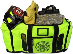 img 1 attached to 🚒 Enhanced Lightning X Firefighter Gear Bag: Quad-Vent Technology, Helmet Compartment, Mesh Vents & Maltese Cross - Ideal for First Responders