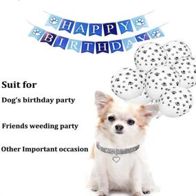 img 1 attached to 🐶 4-Piece Dog Pearl Collar and Rhinestone Dog Collar Set, Pet Pearl Necklace with Full Diamond Bling - Adjustable Dog Collar for Small Cats and Puppies - Perfect for Pet Weddings and Birthday Parties (White, S)