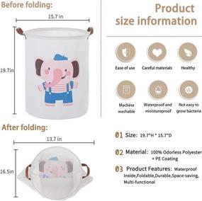 img 2 attached to 🧻 Foldable Kids' Home Store with Nursery Laundry Waterproof Coating