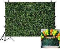 allenjoy 7x5ft nature green lawn leaves grass backdrop wall for photography floordrop pictures background - ideal for spring party, ground decor, outdoorsy theme, newborn baby shower, lover wedding - high-quality photo studio props logo