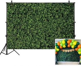 img 4 attached to Allenjoy 7x5ft Nature Green Lawn Leaves Grass Backdrop Wall for Photography Floordrop Pictures Background - Ideal for Spring Party, Ground Decor, Outdoorsy Theme, Newborn Baby Shower, Lover Wedding - High-Quality Photo Studio Props