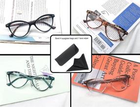 img 1 attached to Stylish and Comfortable Womens' Cat Eye Spring Hinge Reading Glasses - MODFANS 4 Pack, Fashion Designers' Choice with Enhanced SEO