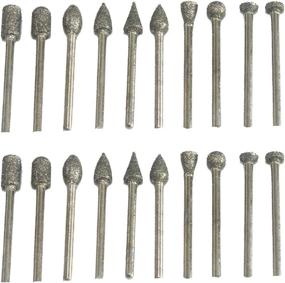 img 3 attached to Grit 20Pcs Diamond Burr Set