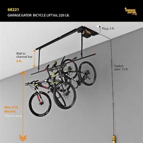 img 2 attached to 🚲 Maximize Space & Storage with the Garage Gator 68221 Motorized 8 Bike Lift, Black