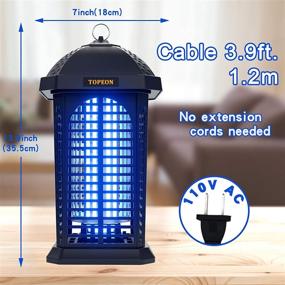 img 3 attached to 🦟 Ultimate Bug Zapper: 4200v Electronic Pest Trap & Killer - Indoor & Outdoor Waterproof Insect Zapper Lamp