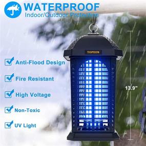 img 1 attached to 🦟 Ultimate Bug Zapper: 4200v Electronic Pest Trap & Killer - Indoor & Outdoor Waterproof Insect Zapper Lamp