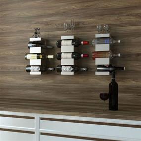 img 4 attached to 🍷 Brightmaison Alex Wall Mounted Wine Rack - Stainless Steel Wine Bottle Holder for 3 Bottles, Ideal for Kitchen Organization and Wine Storage