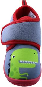 img 3 attached to 🦖 Adorable Black and White Dinosaur Daycare Slippers for Toddler Boys