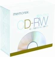 📀 grab the memorex 700mb/80-minute 4x cd-rw media (10-pack with slim jewel cases) for optimal storage! logo