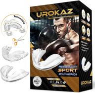 🤼 urokaz football mouth guard - 5 piece set for enhanced sports performance in boxing, mma, basketball, lacrosse, muay thai, hockey - universal fit for contact & non-contact sports - mouthguards for maximum comfort & protection logo