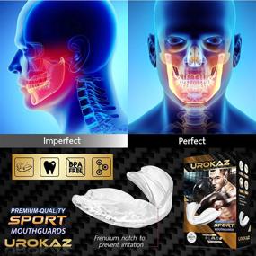 img 2 attached to 🤼 UROKAZ Football Mouth Guard - 5 Piece Set for Enhanced Sports Performance in Boxing, MMA, Basketball, Lacrosse, Muay Thai, Hockey - Universal Fit for Contact & Non-Contact Sports - Mouthguards for Maximum Comfort & Protection