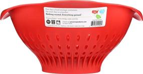 img 3 attached to 🍅 Red Colander with 3.5 Quart Capacity, Made from Recycled Plastic - Preserve Product