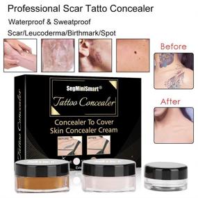 img 3 attached to 💦 Waterproof Tattoo Concealer Set: Perfectly Covers Birthmarks, Vitiligo, and Scars