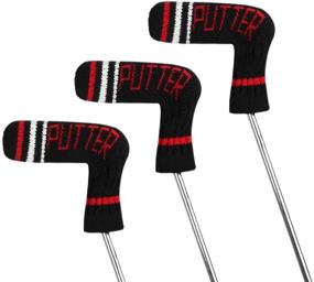 img 1 attached to 🧶 Scott Edward Knitted Putter Cover Blade - Cute, Soft, and Fits Golf Blade Putters!