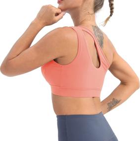 img 2 attached to 🏋️ Stay Fit and Stylish with the MATHACINO One Shoulder Sports Bra: Medium Support, Sexy and Cute Workout Bra for Women