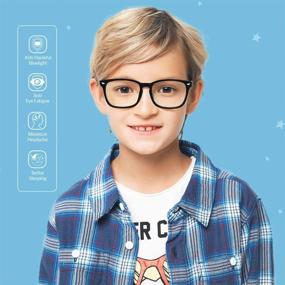 img 3 attached to 👓 Cyxus Youth Blue Light Blocking Glasses - Anti Eye Strain UV Protection Eyeglasses for Kids and Teens - Computer Eyewear for Boys and Girls