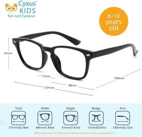 img 1 attached to 👓 Cyxus Youth Blue Light Blocking Glasses - Anti Eye Strain UV Protection Eyeglasses for Kids and Teens - Computer Eyewear for Boys and Girls