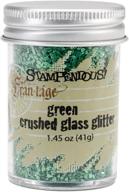 stampendous glass glitter 1.45 ounce-green: sparkle and shine in style logo