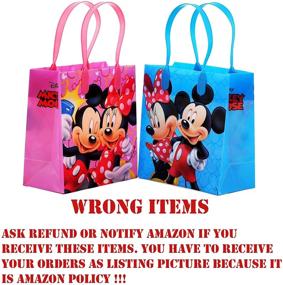 img 1 attached to Mickey Mouse Reusable Party Favor Goodie Bags - Set of 12 Bags for Disney Themed Celebrations