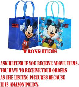 img 3 attached to Mickey Mouse Reusable Party Favor Goodie Bags - Set of 12 Bags for Disney Themed Celebrations