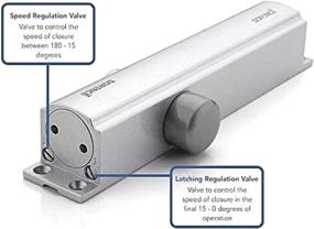 img 2 attached to Sleek and Stylish Modern Automatic Door Closer - Premium Hydraulic Operated Solution for Residential/Commercial Spaces (Standard)