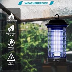 img 3 attached to 🪰 Triango3 Outdoor Bug Zapper – 18W Lamp Fly Traps – Compact & Waterproof Mosquito Killer – Special Cleaning Mechanism – Ideal for Yard, Patio, Balcony