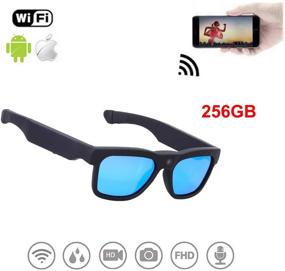 img 3 attached to 🕶️ Ultra Full HD Camera Sunglasses: Live Stream Videos & Photos to Phone via WiFi- 256GB Storage | Polarized UV400 Protection
