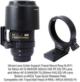 img 3 attached to 📸 iShoot Улучшенное кольцо для крепления штатива к объективу для Nikon RT-1 Nikkor AF-S 300мм F/4E PF ED VR и AF-S 70-200мм F/4G ED VR: крепление для штатива с быстросъемной пластиной, совместимое с Arca-Swiss