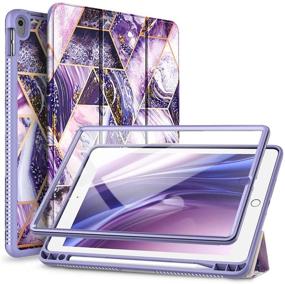 img 4 attached to 📱 Protective iPad Air 3 2019/iPad Pro 10.5 Case – SURITCH Full Body Trifold Stand with Pencil Holder and Auto Wake/Sleep