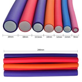 img 2 attached to 🎀 Yookat 42-пакет набора гибких закручивающих стержней для волос Twist-Flex Hair Roller: мягкие, гибкие создатели локонов для самостоятельного создания причесок - 7 размеров, безвредные для сухих/влажных волос - идеальный подарок на День Матери.