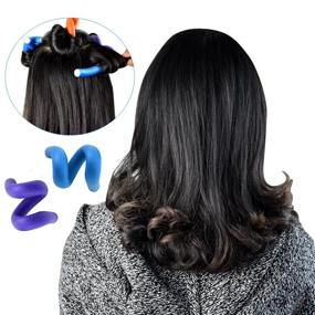img 1 attached to 🎀 Yookat 42-пакет набора гибких закручивающих стержней для волос Twist-Flex Hair Roller: мягкие, гибкие создатели локонов для самостоятельного создания причесок - 7 размеров, безвредные для сухих/влажных волос - идеальный подарок на День Матери.