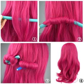 img 4 attached to 🎀 Yookat 42-пакет набора гибких закручивающих стержней для волос Twist-Flex Hair Roller: мягкие, гибкие создатели локонов для самостоятельного создания причесок - 7 размеров, безвредные для сухих/влажных волос - идеальный подарок на День Матери.