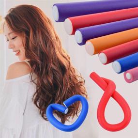 img 3 attached to 🎀 Yookat 42-пакет набора гибких закручивающих стержней для волос Twist-Flex Hair Roller: мягкие, гибкие создатели локонов для самостоятельного создания причесок - 7 размеров, безвредные для сухих/влажных волос - идеальный подарок на День Матери.