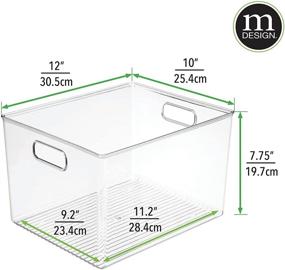 img 1 attached to 🗄️ mDesign Clear Plastic Storage Bin Organizer for Kitchen Organization in Pantry, Cabinet, Countertop Fridge, Refrigerator, and Freezer - Ideal for Food, Drinks, Snacks - Ligne Collection, 4 Pack