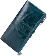 👜 genuine leather unisex wallet - rfid blocking women's handbags & wallets logo