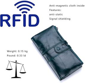 img 3 attached to 👜 Genuine Leather Unisex Wallet - RFID Blocking Women's Handbags & Wallets