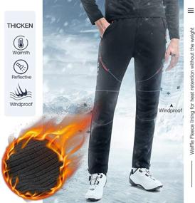 img 3 attached to 🚴 Santic Men's Cycling Pants: Stay Warm and Protected in Windproof Fleece for Winter Biking, Running, and Hiking