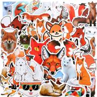 100-piece waterproof fox stickers: cute cartoon decals for laptop, water bottles, and more! logo