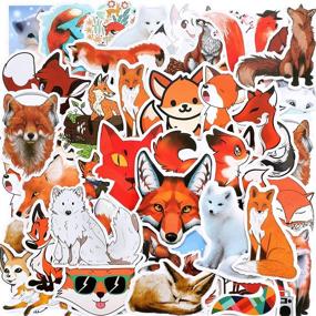 img 4 attached to 100-Piece Waterproof Fox Stickers: Cute Cartoon Decals for Laptop, Water Bottles, and More!