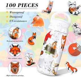 img 3 attached to 100-Piece Waterproof Fox Stickers: Cute Cartoon Decals for Laptop, Water Bottles, and More!