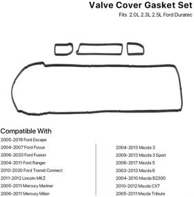 img 3 attached to Valve Cover Gasket Set Compatible