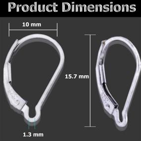 img 1 attached to 👂 Viosi 6Pcs Hypoallergenic Sterling Silver Interchangeable Leverback Earring Hooks: Find Your Perfect Fit!