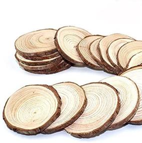 img 3 attached to 50PCSWS Wood Slices - 50 Pieces of Premium Quality Wooden Circles