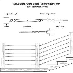 img 3 attached to Lulultn Stainless Railing Hardware Adjustable Building Supplies