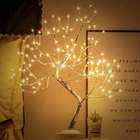 img 4 attached to 🌳 Tabletop Bonsai Tree Light: 108 LED Copper Wire Tree Lamp, Battery/USB Operated, Adjustable Branches - Perfect for Home Decoration and Gift-Giving (Warm White)