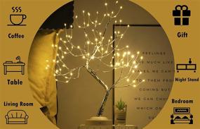 img 1 attached to 🌳 Tabletop Bonsai Tree Light: 108 LED Copper Wire Tree Lamp, Battery/USB Operated, Adjustable Branches - Perfect for Home Decoration and Gift-Giving (Warm White)