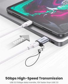 img 2 attached to 💻 Адаптер UGREEN USB C к USB 3.0: совместимость с MacBook Pro и iPad Pro, адаптер с женским USB C на мужской USB, скорость передачи 5 Гбит/с