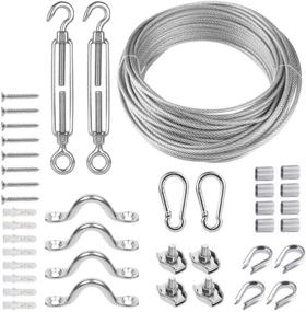 img 4 attached to 🔧 TooTaci Turnbuckle Wire Tensioner Kit - Versatile Cable Railing & Outdoor Light Hanging Solution"