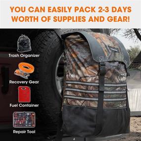 img 1 attached to 🔥 Spare Tire Trash Bag Camo: JoyTutus Upgraded 31 Gallons Overland Series for 40" Tires - Ideal for 4x4 Off-Road Camping, Recovery Gear, Firewood | Wrangler JK JKU JL Compatible