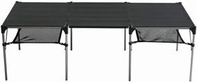 img 2 attached to SOVIGOUR Lightweight Portable Camping Table - Outdoor Folding Picnic Table, Compact Aluminum Desk for Camping, Hiking, and Travel - Includes Carry Bag